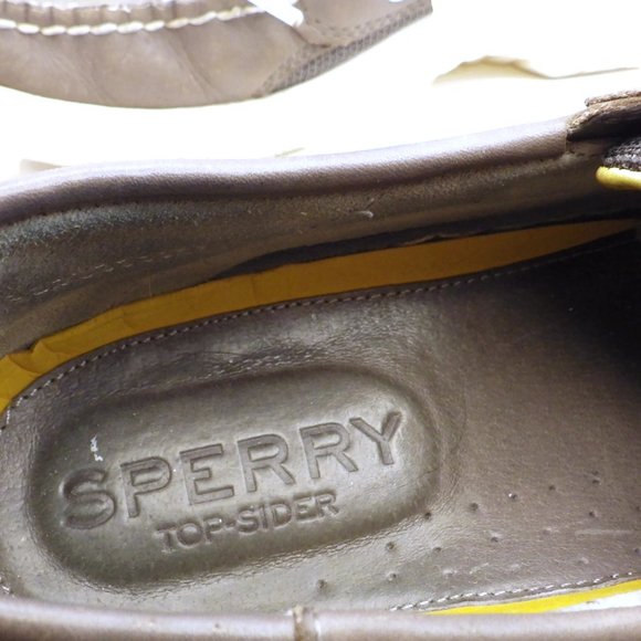 Sperry Topsiders/ Medium Gray Leather/ Men's Size 9 - Picture 7 of 7